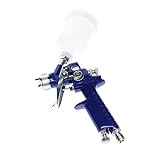 Flameer 塗料ガン　HVLP エアスプレーガン　重力式　ペイントスプレーガン　車 塗装 修理　口径 0.8mm　噴霧器　青色