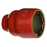 Bahco 7800DZV-1.1/4 1000V 1 1/4-Inch 12-Point Shallow Socket with 1/2 Drive by Bahco