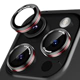 Podick レンズカバー iPhone 13 Pro /13 ProMax用 カメラカバー かっこいい 高透過率 9H強化ガラス アルミ合金 耐衝撃 いphone13pro/13ProMax カメラ保護 薄型 キズ防止 露出オーバー防止 気泡ゼロ 指紋防止 貼り付け簡単 アイフォン13プロ/13プロマックス 対応 独立型レンズプロテクター (13Pro/13ProMax,ブラック)