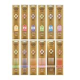 (12 Pack, Total 240, Variety Pack) - Gonesh Incense Sticks 12 Variety Value Pack 240sticks(10sticks Each)