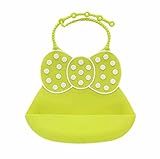 出産祝い　ベビー　赤ちゃん　ギフト　食事用スタイ　ソフトスタイ　ビブ　よだれかけ　エプロン　前垂れ　便利　洗いやすい　安全　6ヶ月-3歳（ライトグリーン）