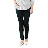 ママ支持率ＮＯ．１！ 産後兼用 マタニティ カラースキニーパンツ 妊パン ブラック サイズ：マタニティ３Ｌ