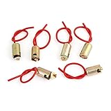 uxcell　ランプベース　ソケットホルダー　BA9S　DC 12V　ゴールドトーン　6個