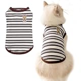 AmzBarley 犬の服 シャツ 春 夏 ボーダー クマ柄 犬 服 小型犬 中型犬 ニットシャツ 春 夏 タンクトップ 袖なし 伸縮性 柔らかい 通気性 メッシュ 犬服 Tシャツ ベスト 薄い 涼しい 吸水 ペット服 プルオーバー 犬猫 洋服 可愛い 小型 中型犬用 子犬 猫 部屋着 虫除け 毛落ち防止 お出かけ 写真撮影