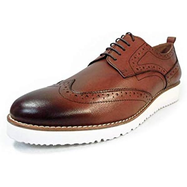 Amazon | [PARASHOE] 本革 ウィングチップ ビジネスカジュアルシューズ