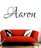 Aaron girl name or boy name room name wall quote art vinyl decal sticker by Children room sticker [並