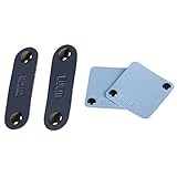 Dolity 耐久性 互換性　 PUレザー　USBケーブルヘッドフォンコード　オーガナイザー　ラップ　ブルー　固定機能 4ピース　