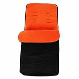 Universal Baby Stroller cosytoes Liner Buggy Padded Luxury Footmuff (Black/Orange) by BuddyJet