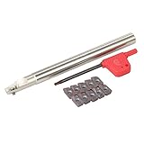 KKmoon 10個 APMT1135PDER 超硬インサート+ BAP 300R C10-10-120 CNC ホルダー+ T8レンチ 旋盤 フライス工具