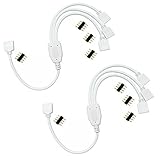 LitaElek 3分岐接続ケーブル 4 pin RGB LEDテープコネクタ30cm LED分配スプリッタケーブルSMD 5050 3528 3528 RGB LEDテープライトLEDストリップ用4
