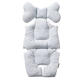 ベビーカーシート ベビーカークッション [ mela-B | メラビー] ベビーライナー クラッシックライン (Monostripe - Gray)