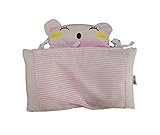 ピンク新生児のフラットヘッド防止ベビーアンチロールヘッドサポートピロー＆カバー