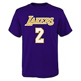 LonzoボールLos Angeles Lakers Youthパープル名前と番号Player Tシャツ パープル