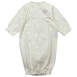 《秋冬春対応》(日本製) Pample Mousse(パンプルムース) 接結天竺ジャガード雪柄シルキーコット2WAYドレス 50cm~70cm/IV NO.DP-73501