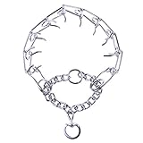 ヘビーデューティドッグチェーン犬の首輪ペット訓練の首輪クロムドッグを備えたステンレススチールバックル付首輪 - 60 * 4 Mm