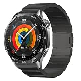 [BYI] チタンバンド 22mmバンド for Huawei Watch GT5 Pro 46mm / Huawei Watch GT5 46mm / Huawei Watch GT4 46mm / Huawei Watch 4 46mm / Huawei Watch 4 Pro 48mm等対応 軽量 マグネット式クラスプ 22mm交換用バンド ビジネス チタンベルト 調節器具付き