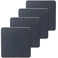 珪藻土 コースター セット 吸水 速乾 珪藻土バスマット スクエアタイプ（4枚セット） (ブラック)