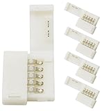 5 Pack 12mm 5-conductor Quick Splitter LED Strip Solderless Connector (Strip to Strip) for RGBW/RGBW