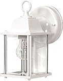 Nuvo 60/636 Cube Lantern with Clear Beveled Glass, White [並行輸入品]