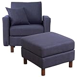 カスタマイズソファ【-Connect-コネクト】（1人掛け＋オットマンタイプ）ネイビー