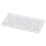 iBUFFALO 【iPhone5,iPhone4S,PC,PS3,iPad2対応】Bluetooth2.0 無線キーボード パンタグラフ 83キー ホワイト BSKBB01WH