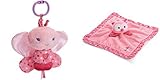Garanimals Baby Gift Newborn Owl Security Blanket with Rattle and Travel Musical Butterfly with Ligh