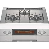 NORITZ N3WP3PWAS6SVE-LP シルバーグレー piatto [ビルトインガステーブル（3口 LPガス）]