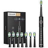 電動歯ブラシ 歯ブラシ Fairywill 音波歯ブラシ 替えブラシ8本 ソニック 電動歯磨き IPX7防水 5モードと2分間オートタイマー