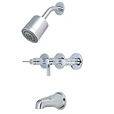 Elements of Design Dubai EBX8131NDL Triple Handle Tub and Shower Faucet, Polished Chrome by Elements