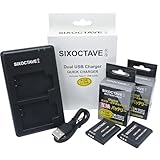 SIXOCTAVE オリンパス 用 LI-50B ペンタックス 用 D-LI92 リコー 用 DB-100 互換バッテリー2個&デュアル充電器 XZ-10/SZ-16/SZ-15/TG-850 Tough/TG-835/TG-830/CX3/CX4/CX5/CX6/PX/WG-4/WG-5 GPS/WG-10/WG-20/WG-30/WG-40/WG-50/WG-60/WG-70/WG-80 等