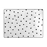 vantaso Hand DrawnブラックホワイトドットパターンソフトFoam Play Mat for Children Non Skidゲームエリアラグ子供寝室、プレイルーム、保育園装飾63 x