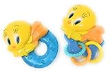 Looney Tunes Tweety Birdベビー乳児Rattle & Teether噛むおもちゃセット、2 - Pack、BPAフリー ブルー LT8828