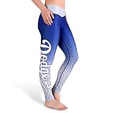 KLEW MLB Los Angeles DodgersグラデーションBigロゴ印刷レギンス XS ブルー