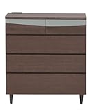 FUKUYAMA ローチェスト エッセ 80cm幅-4段 ダーク色