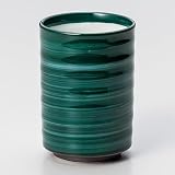 山下工芸 (Yamasita craft) ｸﾞﾘｰﾝ白ﾊｹ切立湯呑 393-35-286