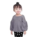 Tovadoo 子供服 ベビー服 女の子 トップス 秋冬 長袖 パフスリーブ 無地 可愛い 旅行 保育園 プリンセス 姉妹揃い
