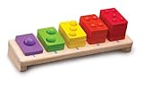 Wonderworld 1-5 Stacker Toddler 幼児 Toy - Promotes Fun Learning Numbers Colors - 15 Piece Set [並行輸入品]
