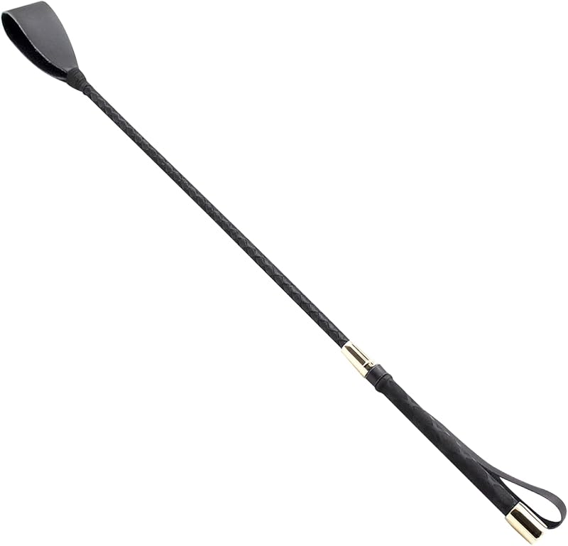 乗馬鞭 レザー 鞭 乗馬用 【60cm】 ロング ムチ 乗馬用品 短鞭 「刺激が少ないフラップ式!落下防止用ループもついております♪」 長鞭 【AINetJP Premium】
