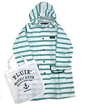 (ブルーアズール) BLUEU AZUR 　レインコート C80431-31(32) (140ｃｍ, 70グリーンボーダー)