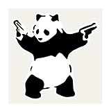 バンクシー パンダ ステッカー Banksy DESTROY PANDA 112×113ミリ 車用ステッカー