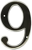 Baldwin 90679.150.CD 4.75-Inch House Number-9 Satin Nickel [並行輸入品]