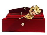 Buycrafty 24k Gold Plated Natural Rose With Exclusive Red Velvet Box Birthday Christmas Gift Men,Wom
