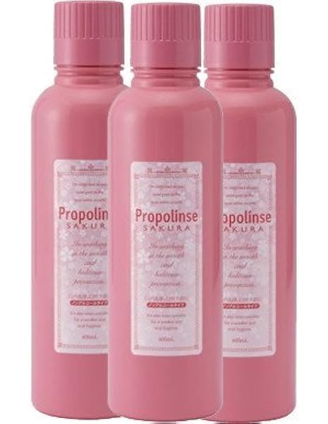 Amazon Propolinse ピエラス プロポリンス マウスウォッシュ サクラ 600ml 3本 本体 ノンアルコール 低刺激タイプ プロポリンス ビューティー 通販