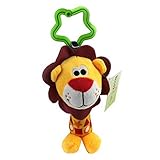 ノーブランド品 　2個　赤ちゃん　ベビーベッド　ベビーカー　吊り飾り　吊り人形　ハンドベル　おもちゃ　ガラガラ　知育　3パタン選べる - ライオン