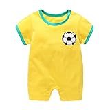 エルフ ベビー(Fairy Baby)サッカー ユニフォーム ベビーロンパース 半袖 イエロー 66
