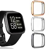 (3 枚) Kartice for Fitbit Versa 2 ケース 全面保護 耐衝撃 保...