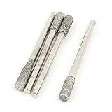 uxcell 軸付砥石　ダイヤモンド砥石　メタル　ダイヤモンド　シルバートーン　4個入り