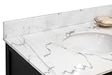 Bellaterraホーム600168-backsplash-60wm Backsplash、ホワイト大理石、60-inch