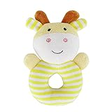 Qiyun Rattle Baby Rattleソフトコットンリングベルおもちゃかわいい動物形状for Kids Infant Newborns CY-1123-YL5