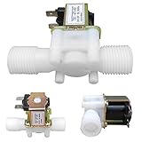 GAOHOU DC 12V 1/2"電気ソレノイドバルブN/C水注入口フロースイッチ金属プラスチック